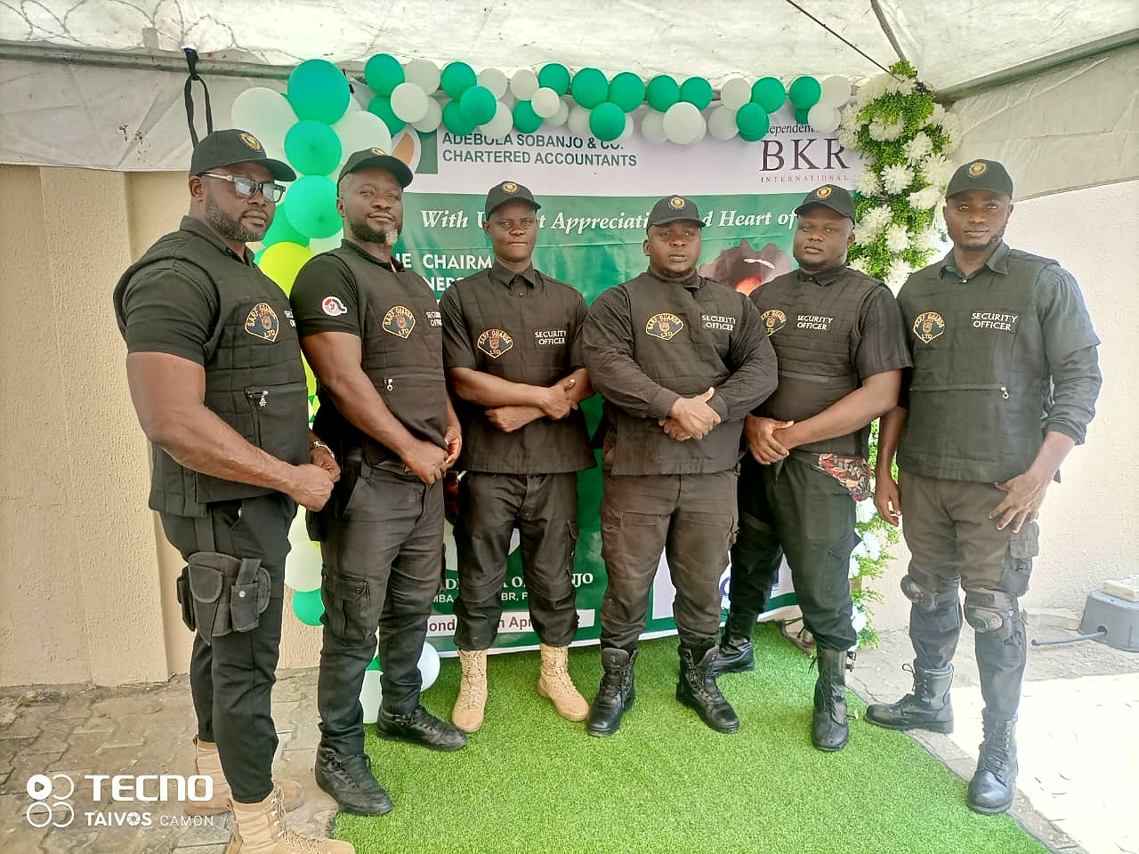 Sarf Guards branded security team at a corporate event