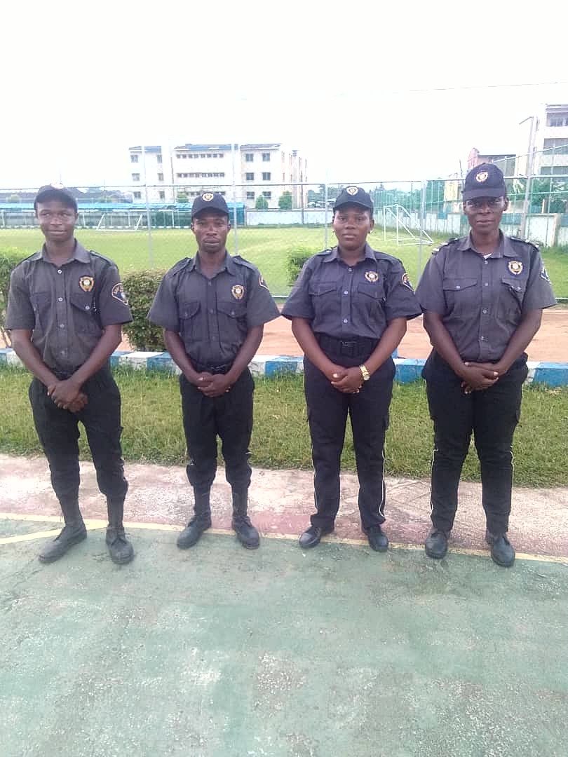 Sarf Guards officers at a sports facility